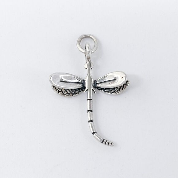 Vintage SJC Sterling Silver 925 Dragonfly Pendant - Picture 2 of 6